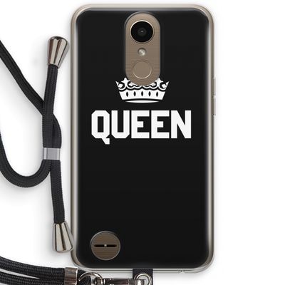 Queen zwart: LG K10 (2017) Transparant Hoesje met koord