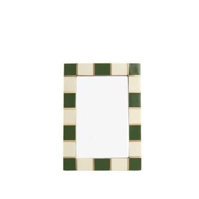 Sissy-Boy Groen fotolijstje met checker rand