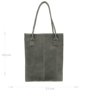 DSTRCT - Shopper groen Leer