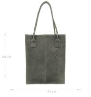 DSTRCT - Shopper groen Leer