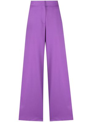 MSGM pantalon ample à taille-haute - Violet
