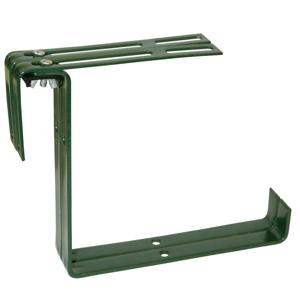 Balkonbeugel - 2x - voor railing t/m 14 cm - donker groen - bloem/plantenbakken ophang beugel