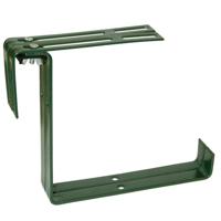 Balkonbeugel - 2x - voor railing t/m 14 cm - donker groen - bloem/plantenbakken ophang beugel