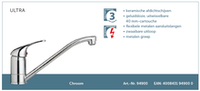 Lage druk keukenkraan chroom Bornholm HRG-31 - thumbnail