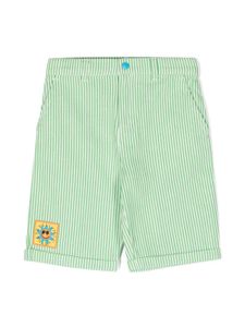 Stella McCartney Kids short en coton biologique à rayures - Blanc