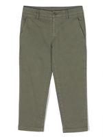 DONDUP KIDS pantalon droit à plaque logo - Vert - thumbnail