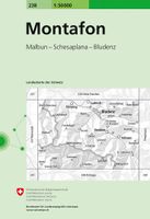 Wandelkaart - Topografische kaart 238 Montafon | Swisstopo - thumbnail