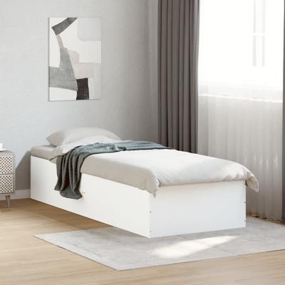 Bedframe bewerkt hout wit 90x200 cm