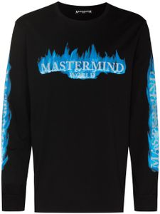 Mastermind World t-shirt à logo flammes imprimé - Noir