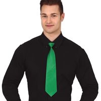 Carnaval verkleed stropdas - groen - polyester - volwassenen/unisex   -