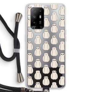 Uilen: Oppo A94 5G Transparant Hoesje met koord