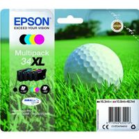 Epson C13T34764020 54ml 16.3ml Zwart, Cyaan, Geel inktcartridge