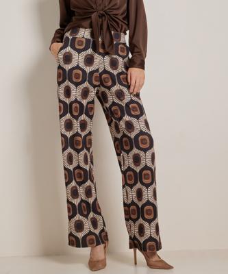 wide fit broek met print wide fit broek met print
