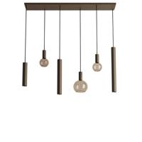 Hanglamp Riva recht 6 lichts platinum
