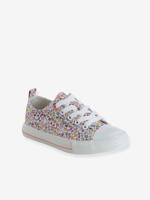 Canvas kindersneakers met veters en rits, VERTBAUDET kleuterschoolcollectie rouge Canvas kindersneakers met veters en rits, VERTBAUDET kleuterschoolcollectie rouge