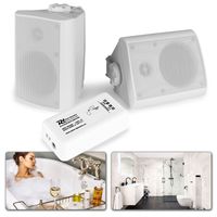 Bluetooth speakerset 4" opbouw voor o.a. overkapping, etc. - Wit