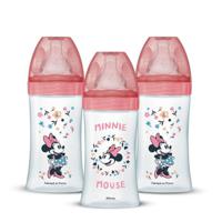 Set van 3 Dodie Anti -Color Initiation+ Biberons - Minnie - 270ml - 0-6 maanden - Ronde Pacifier - Debit 2 - thumbnail