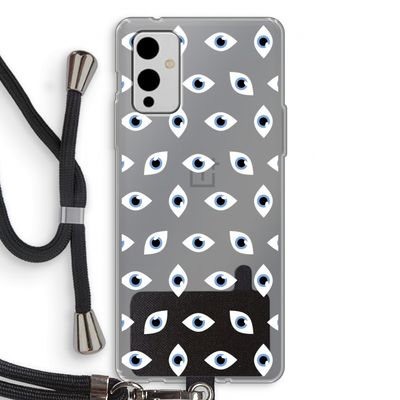 Eyes pattern: OnePlus 9 Transparant Hoesje met koord