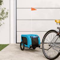 Hondenfietstrailer oxford stof en ijzer blauw en zwart
