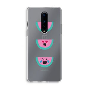 Smiley watermeloen: OnePlus 8 Transparant Hoesje