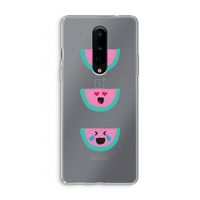 Smiley watermeloen: OnePlus 8 Transparant Hoesje