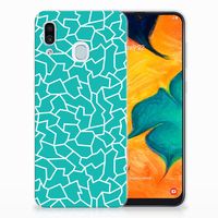 Samsung Galaxy A30 Hoesje maken Cracks Blue