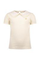 Le Chic Zomer top gebreid meisjes Off wit - parels - Narly Le Chic Zomer top gebreid meisjes Off wit - parels - Narly