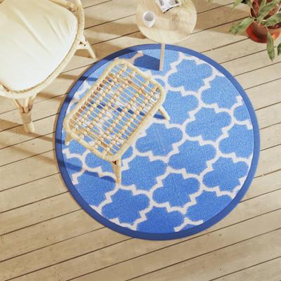 VidaXL Buitenkleed arakil ø120 cm polypropeen blauw