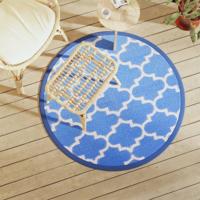 VidaXL Buitenkleed arakil ø120 cm polypropeen blauw