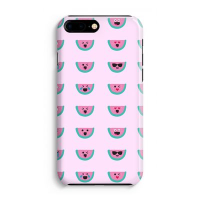Smiley watermeloenprint: Volledig Geprint iPhone 7 Plus Hoesje