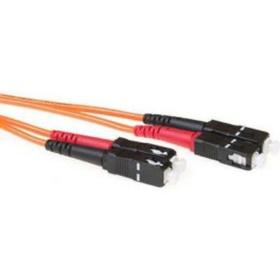 ACT 0,5 meter LSZH Multimode 50/125 OM2 glasvezel patchkabel duplex met SC connectoren