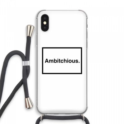Ambitchious: iPhone XS Max Transparant Hoesje met koord