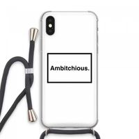 Ambitchious: iPhone XS Max Transparant Hoesje met koord