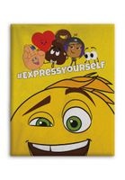 Emoji fleecedeken Emoji the movie 100 x 140 cm geel - thumbnail
