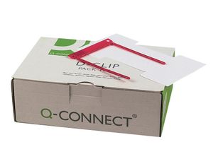 Q-CONNECT archiefbinder D-clip, doos van 100 stuks, rood