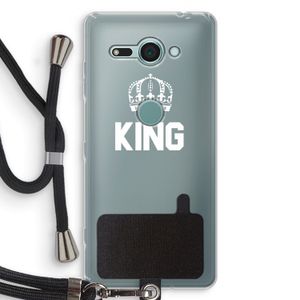 King zwart: Sony Xperia XZ2 Compact Transparant Hoesje met koord