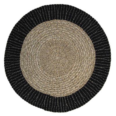 Leen Bakker - HSM Collection Vloerkleed Seff - Naturel/ - 120x120 Cm - Zeegras - Zwart