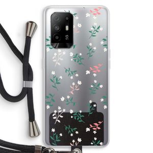 Small white flowers: Oppo A95 5G Transparant Hoesje met koord