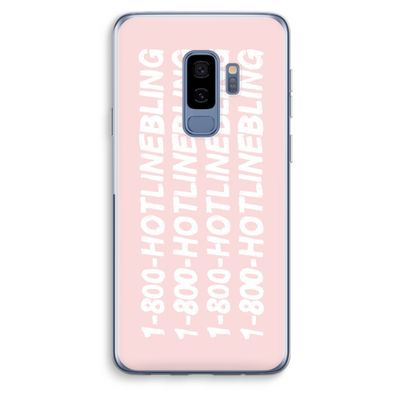 Hotline bling pink: Samsung Galaxy S9 Plus Transparant Hoesje