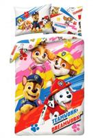 Paw Patrol dekbedovertrek Teamwork = Dreamwork 140 x 200 cm katoen