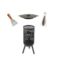 Pakketdeal BonFeu BonVes 34 zwart + plancha + oliekan + spatel