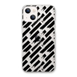 Zwarte vegen: iPhone 13 Transparant Hoesje