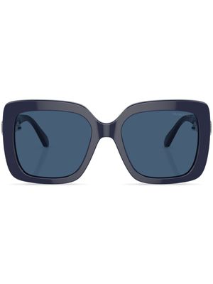 Swarovski Eyewear lunettes de soleil à ornements en cristal - Bleu