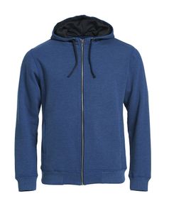 Clique 021044 Classic Hoody Full Zip - Blauwmelange - XS