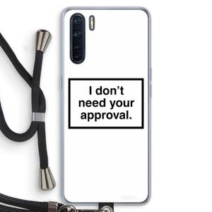 Don't need approval: Oppo A91 Transparant Hoesje met koord
