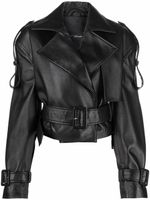 Manokhi veste de moto Hana crop - Noir