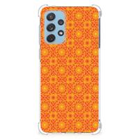Samsung Galaxy A73 Doorzichtige Silicone Hoesje Batik Oranje