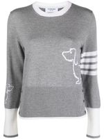 Thom Browne pull Hector Icon en maille - Gris