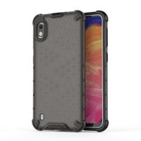 Schokbestendige honingraat PC + TPU Case voor Galaxy A10 (zwart)