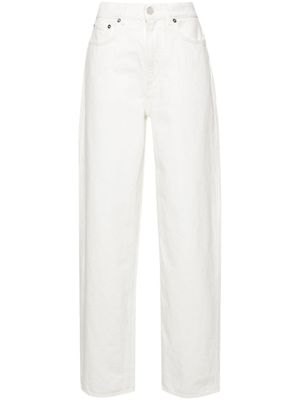 LouLou de Saison jean ample Samur à taille haute - Blanc